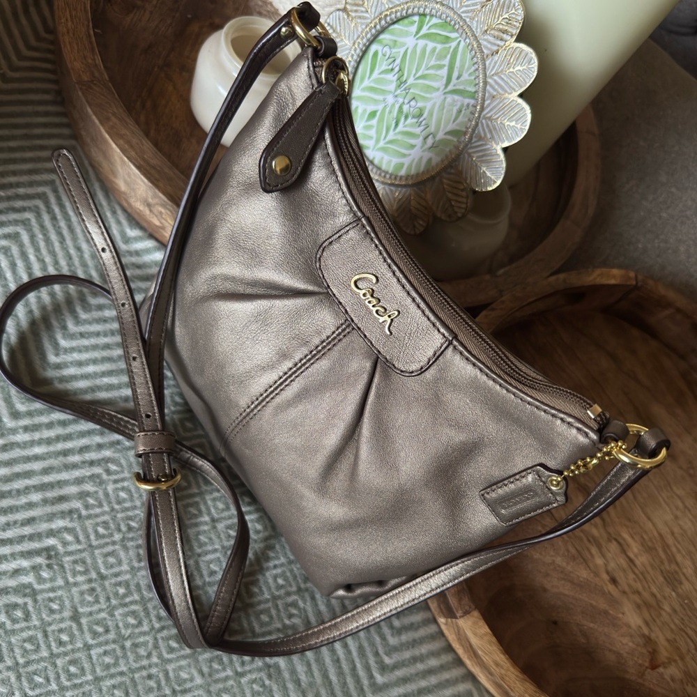 Coach Shimmering Bronze Crossbody Bag